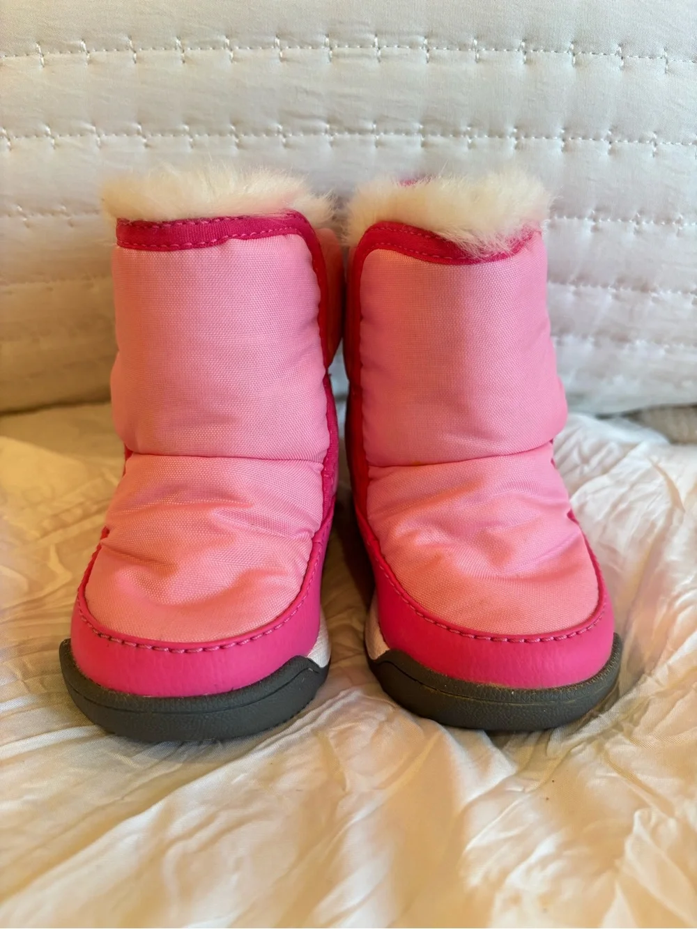 Sorel Kids' Pink Winter Boots with Faux Fur Cuff